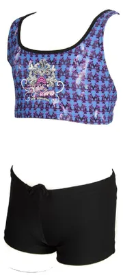 Immagine prodotto di Bikini costume slip pantaloncino shorts reggiseno mare piscina bimba bambina 2 pezzi AQUARAPID articolo LUNA, Anni 6, Poliammide 80%,Spandex 20%
