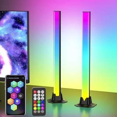Obrázok produktu pre 16,5-palcový RGB LED svetelný pás – 16 miliónov farieb, synchronizácia s hudbou, režimy scén – ambientné osvetlenie pre TV a herňu