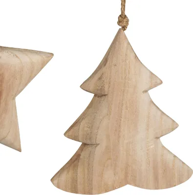 Produktbild von Hängedeko Tanne NATURE H. 14cm naturfarben aus Holz Formano WA