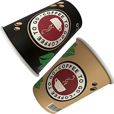 Produktbild von Roland 1000 Coffee To Go Becher 300 ml für großen Kaffee oder Cappuccino | Kaffeebecher | Einweg Kaffee Pappbecher | 0,3l Einwegbecher für Heißgetränke | Einmal Trinkbecher Pappe Hartpapier 12oz