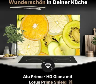 Produktbild von Spritzschutz Küchenrückwand aus Aluminiumverbund Glanz - 3mm - 125x50 cm  - Fruchtscheiben