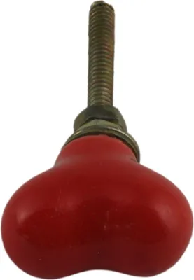 Produktbild von Möbelknauf aus Keramik Shabby Chic klein - Herz - rot