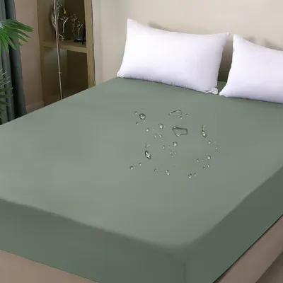 Produktbild von Wasserdichter Matratzenschoner 90x200cm Spannbettlaken Grün Atmungsaktiv Inkontinenzauflage Nässeschutz