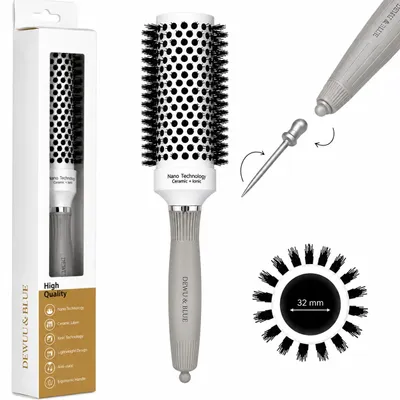 Image de Brosse thermique céramique ionique 32 mm pour brushing et coiffage des cheveux, Image générée par une IA