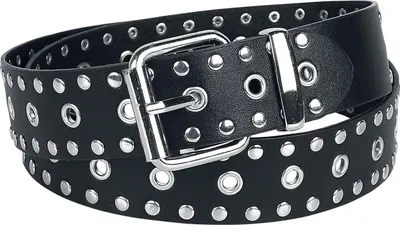 Produktbild von Rock Rebel by EMP Uni schwarzer Gürtel mit silbernen Nieten Standard