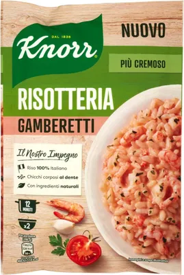 Produktbild von 12x Knorr Risotto Gamberetti Reis Garnelen 175g 100% italienisch Fertiggerichte