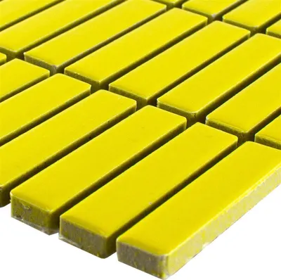 Produktbild von Keramik Mosaik Fliesen Maytown Gelb Glänzend