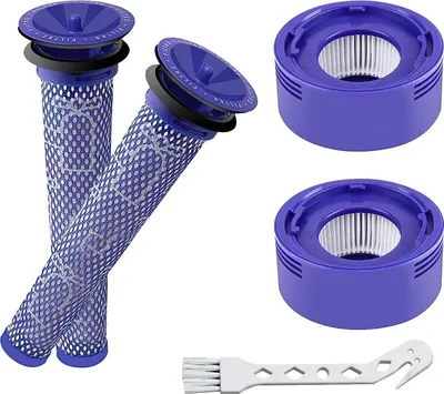 Produktbild von V8 Filter für , Ersatzfilter Zubehör für V8 Absolute Animal, V7 Absolute Motorhead Animal Staubsauger, 2 HEPA-Nachfilter, 2 Vorfilter, 1 Bürste, Ersatzteile Zubehor # 965661-01 & 96747801