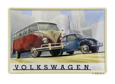 Produktbild von VW T1 Bus & Käfer Blechschild 30x20cm