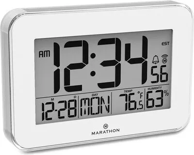 Obrázek produktu pro MARATHON CL030060WH Digitální nástěnné hodiny bílé barvy