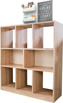 Produktbild von Coemo Raumteiler Split MDF 3 Etagen 8 Fächer 100x30x106 cm Standregal