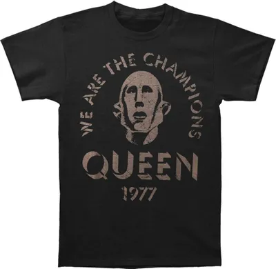 Produktbild von Queen - "We Are The Champions" T-Shirt für Herren/Damen Uni RO1690 (S) (Schwarz)