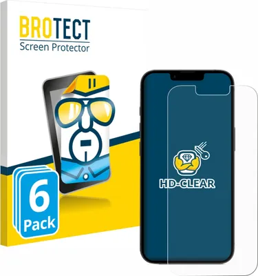 Produktbild von 6x Für Apple iPhone 16e / 17e Schutzfolie BROTECT Displayschutz Display Schutz Folie Klar Transparent