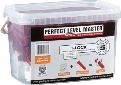 Produktbild von Laschen 100St. Fuge 2mm+Keile 100 St. Fliesendicke 8-14mm Verlegehilfe Set PLM
