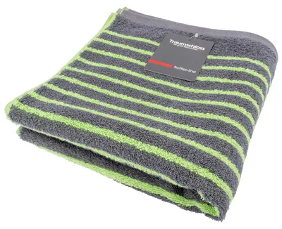 Produktbild von Traumschloss Frottier-Line Stripes Handtuch 50 x 100 cm grün 100% Baumwolle, absolut hautsympathisch