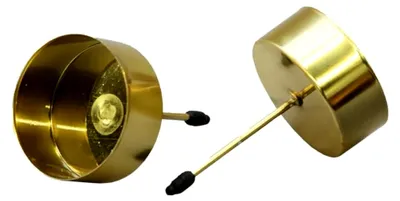 Produktbild von 4er Set Teelichthalter Kerzenstecker Adventskranz Stecker Goldfarben