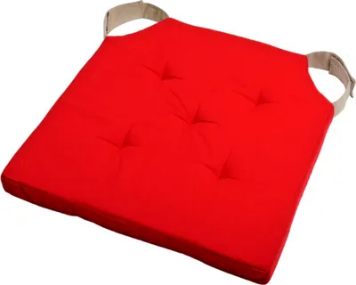 Zdjęcie produktu dla STOF | Poduszka do siedzenia - DUO - 38x38 cm - Czerwona - Wygodna i elegancka - Z praktycznymi paskami