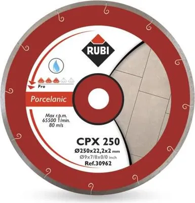 Image de Rubi J-SLOT CPX 250 PRO - de Diamantscheibe für gres Feinsteinzeugfliese (250 mm)