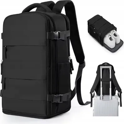 Produktbild von Reise-Rucksack 40x25x20cm für Ryanair & Wizz Air mit USB-Port und Schuhfach