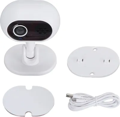 Zdjęcie produktu dla Wewnętrzna kamera do monitoringu, 1080P HD, Wi-Fi, wykrywanie ruchu, dwukierunkowy interkom, widzenie w nocy, obrót o 360 stopni, inteligentna z aplikacją do monitorowania dziecka w domu, biała