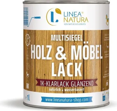 Produktbild von Multisiegel Holz und Möbellack | natürlich | wasserbasiert | Klarlack | 1 L glänzend
