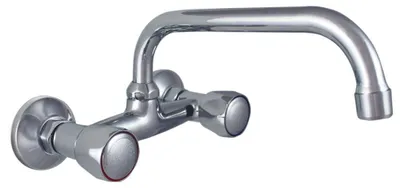 Produktbild von Monoblock Wandarmatur aus Chrom für die Küche