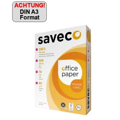 Produktbild von Saveco Kopierpapier Orange 100000006 A3 80g ws 500Bl.