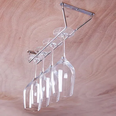 Obrázek produktu pro Držák na sklenice na víno z nerezové oceli, závěsná police, dekorace do kuchyně a domácího baru (35 cm)