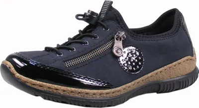 Produktbild von Rieker N3268-01 Schuhe Damen Halbschuhe Sneaker Schnürschuh, Größe:37 EU, Farbe:Blau