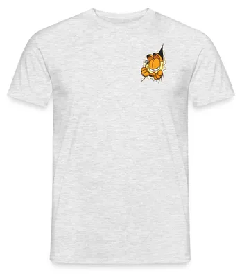 Produktbild von Spreadshirt Garfield Hier Ist Garfield Männer T-Shirt, XXL, Grau meliert