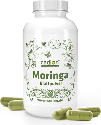 Produktbild von Cadion Moringa - Blattpulver in Kapseln