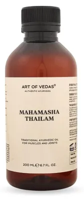Produktbild von Art of Vedas Mahamasha Thailam 200ml - Kräftiges Ayurvedisches Massageöl für den Körper
