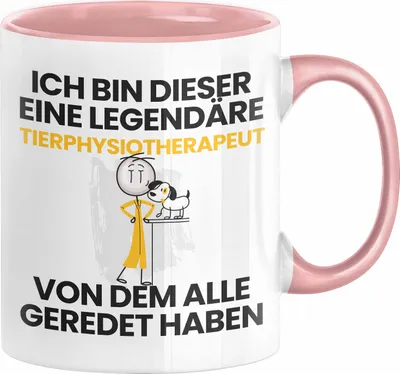 Produktbild von Tierphysiotherapeut Geschenk Tasse Lustige Geschenkidee Geburtstag für Tierphysiotherapeut Ich Bin Dieser Legendäre Tierphysiotherapeut Von Dem Alle Geredet Haben Kaffee-Becher (Rosa)