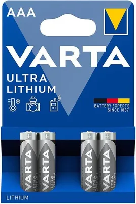 Image de Piles Varta Ultra Lithium AAA, lot de 4 sous blister