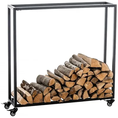 Produktbild von CLP Kaminholzständer Hetta,schwarz 25x100x100 cm