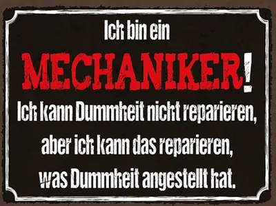 Produktbild von vianmo Holzschild 30x40 cm bin Mechaniker kann reparieren Beruf Arbeit