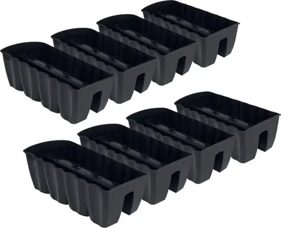 Produktbild von 8x Květinový truhlík 60 cm Závěsný květináč Balkonový květináč Želírovaný květináč DCRO Antracitový