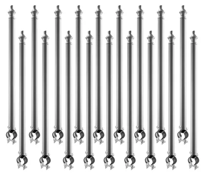 Produktbild von VEVOR Kettenzaunverlängerungen, 18 Pakete 695 mm Verlängerungshöhe, verzinkter Pfostenverlängerer für 32 bis 38 mm Oberkante des Zauns, U-Halterung, Stacheldrahtverlängerungsarm für Privatsphäre, verhindert das Herausspringen von Hunden, 18 Stück-32x45x695 mm