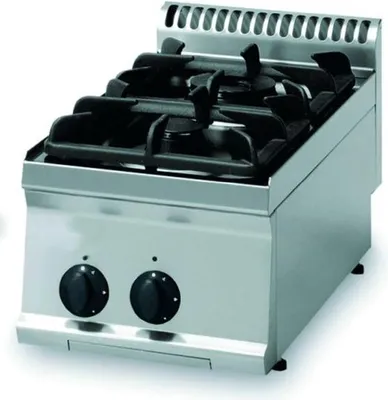 Immagine prodotto di Cucina a gas KBS da 10,5 kW con 2 bruciatori, piano cottura 350x700x280 mm, 1x 7,2 kW, 1x 3,3 kW