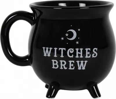 Produktbild von Schwarzer Hexenkessel ";Witches Brew"; Kaffeebecher