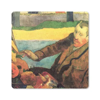 Produktbild von MuchoWow® Mauspad Mousepad Der Sonnenblumenmaler - Vincent van Gogh 20x20 cm - Mousepads - Maus Mat - Pad - Mausunterlage - Desk Mat - Bureauartikeln