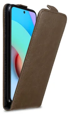 Produktbild von Cadorabo Hülle für Xiaomi RedMi 10 / RedMi NOTE 11 4G Schutz Hülle in Braun Flip Etui Handyhülle Case Cover
