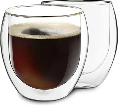 Produktbild von DUOS® Jumbo Latte Macchiato Gläser Set 2x310ml, Doppelwandige Gläser Latte Macchiato, Doppelwandige Kaffeegläser, Teegläser, Cappuccino Gläser Eiskaffee Gläser Thermogläser doppelwandig Espressotassen