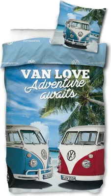 Produktbild von Skybrands Volkswagen Bettwäsche VW Bulli T1 Van Love Renforcé 135 cm x 200 cm