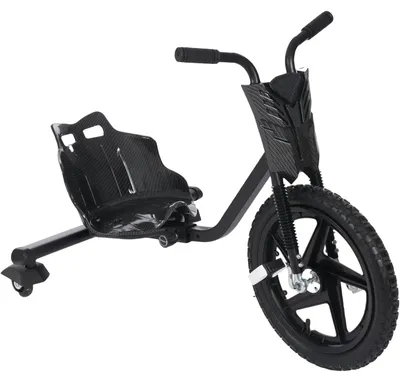 Produktbild von Kinder Drift Trike - Dreirad - 4-fach Verstellbarer Rahmen - Rutschfeste Pedale - 90×68×60 cm - Tragbar Für Draußen - Schwarz