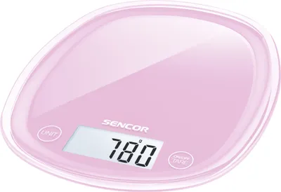 Obrázok produktu pre SENCOR SKS 38RS Kuchynská váha, dotykové ovládanie, LCD displej, Tara, postupné dovažovanie, váživosť do 5 kg, ružová