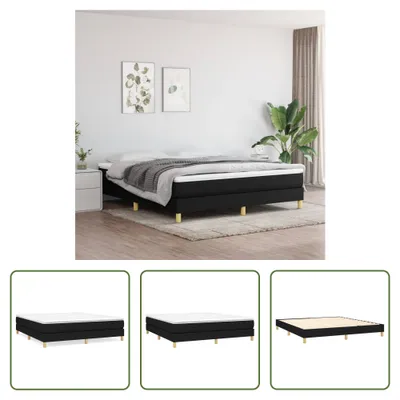 Immagine prodotto di The Living Store Struttura letto nera 160x200 cm in tessuto