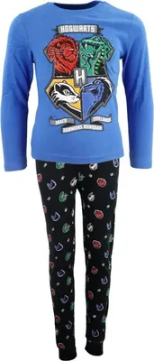 Produktbild von Harry Potter Hogwarts Kinder Schlafanzug Pyjama – Blau / 110