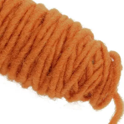 Produktbild von Dochtfaden 55m Orange - Herbstdeko, Wollschnur, strapazierfähig