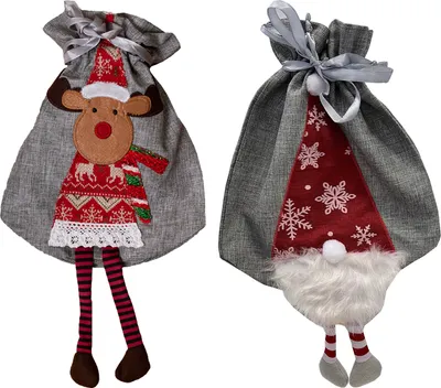 Image de 2 sacs cadeaux Sacs cadeaux Père Noël Elan